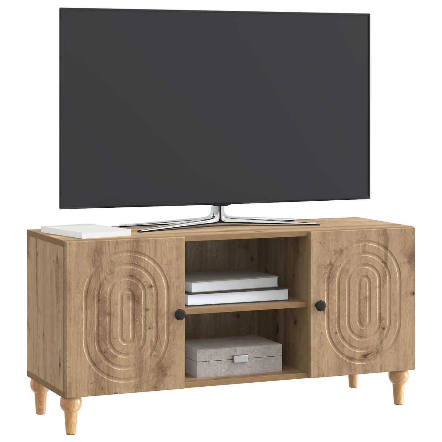 vidaXL TV Cabinet 102 x 34.5 x 50 cm Artisan Oak Engineered Wood