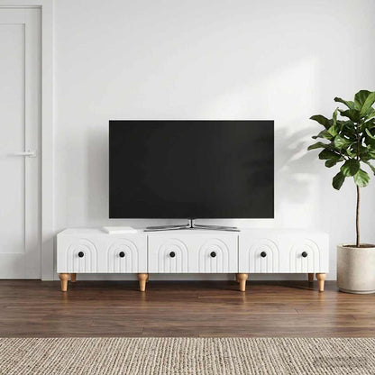 vidaXL TV Cabinet with Drawer White 147 x 34.5 x 30 cm Engineered Wood