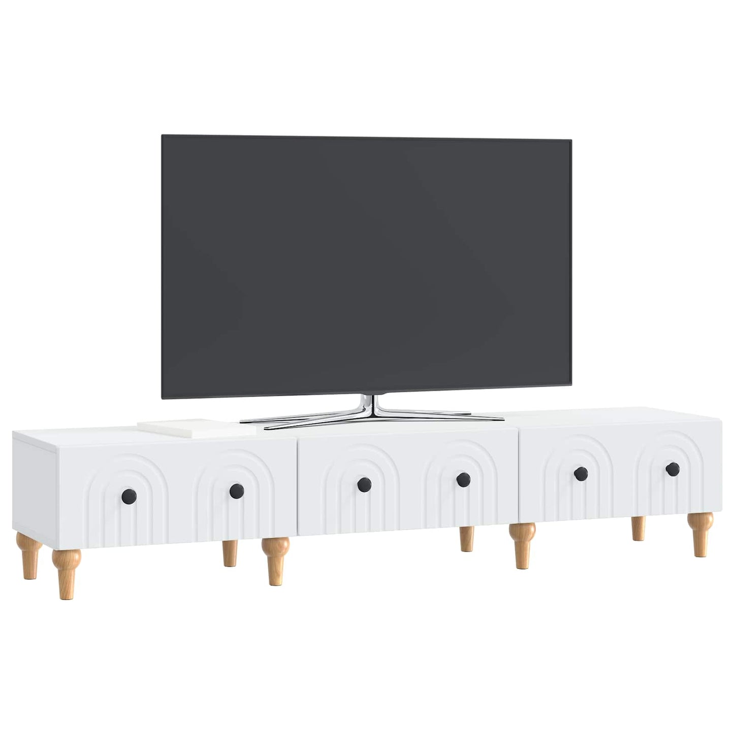 vidaXL TV Cabinet with Drawer White 147 x 34.5 x 30 cm Engineered Wood