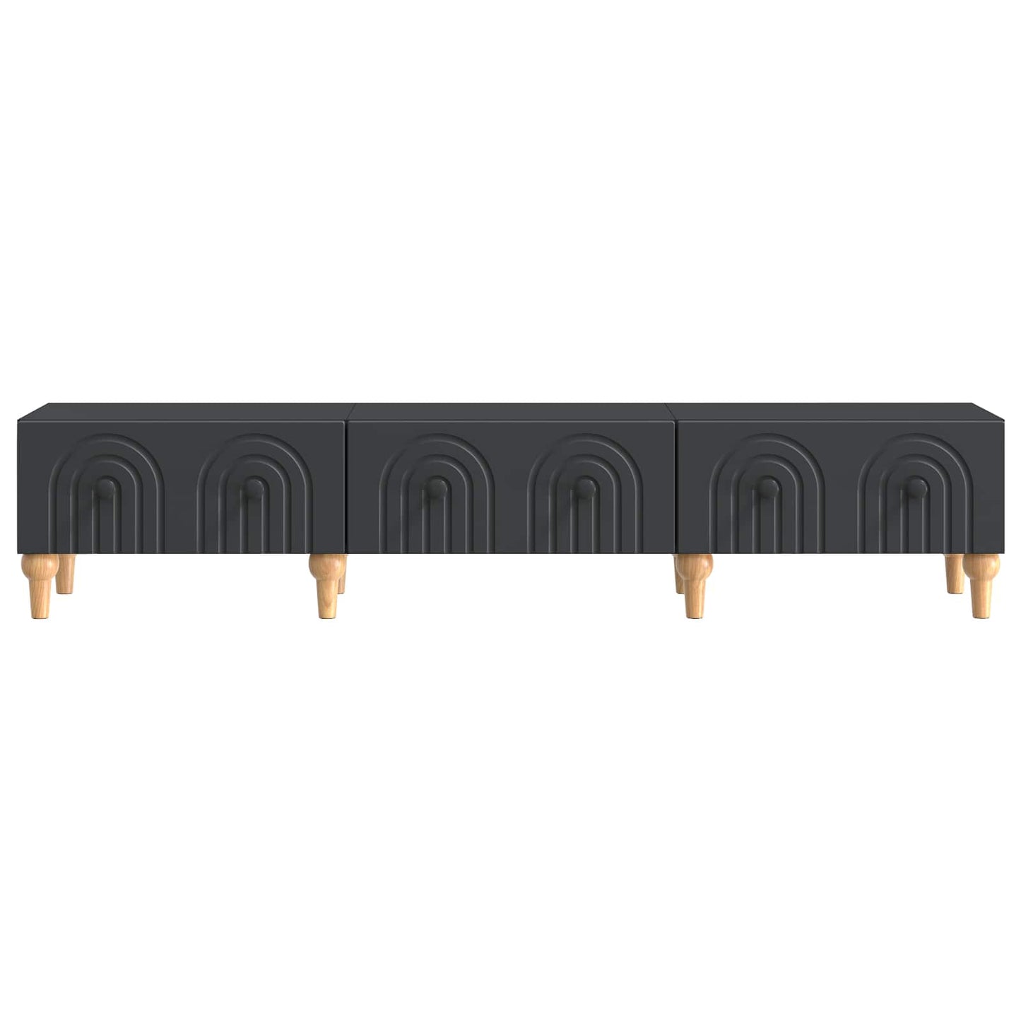 vidaXL TV Cabinet with Drawer Black 147 x 34.5 x 30 cm Engineered Wood