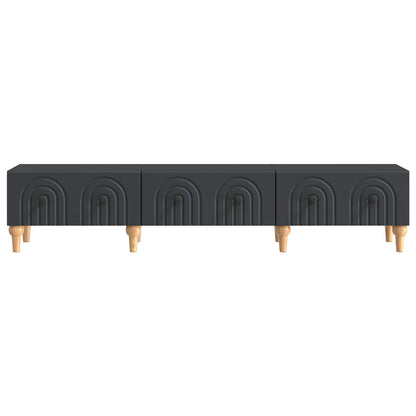 vidaXL TV Cabinet with Drawer Black 147 x 34.5 x 30 cm Engineered Wood