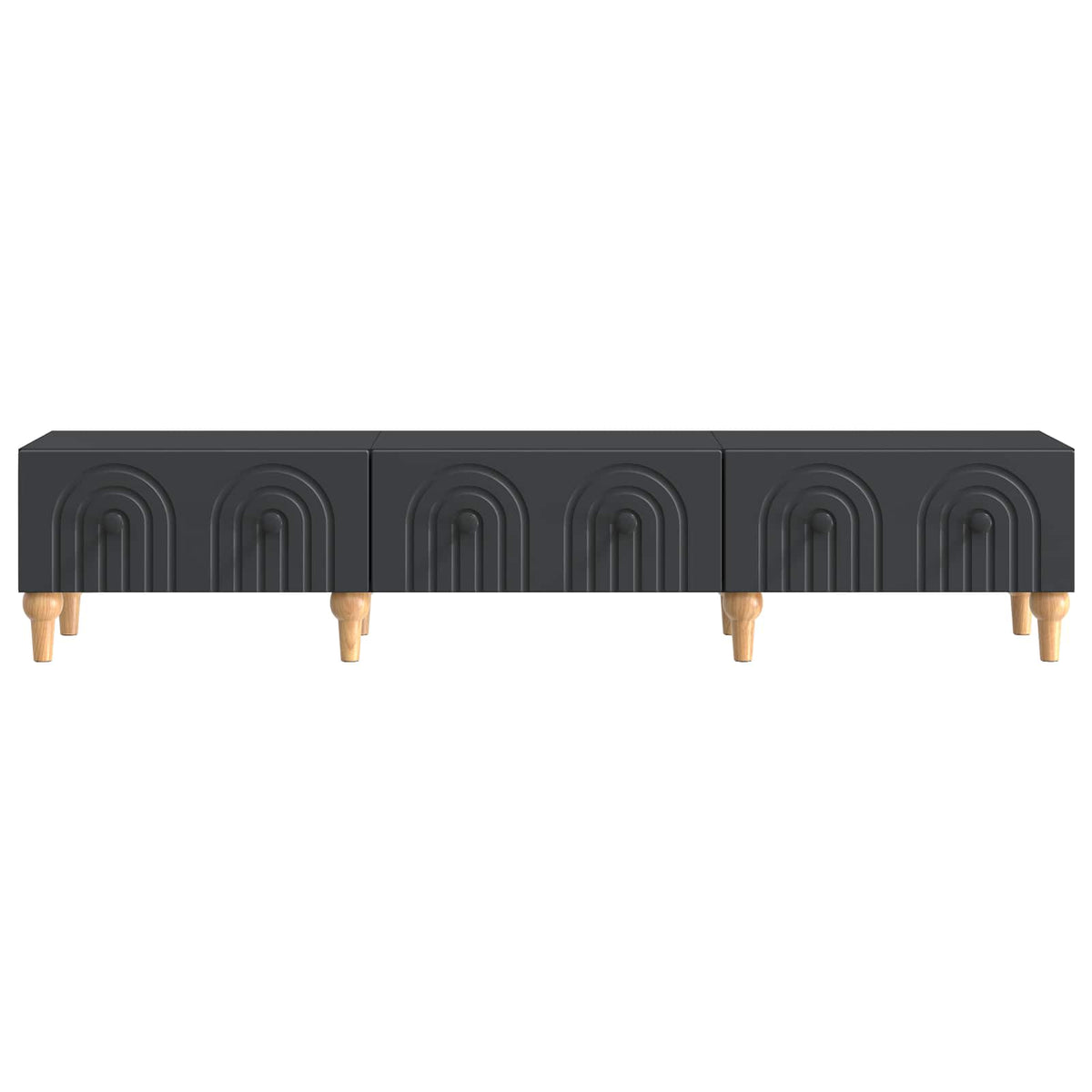 vidaXL TV Cabinet with Drawer Black 147 x 34.5 x 30 cm Engineered Wood