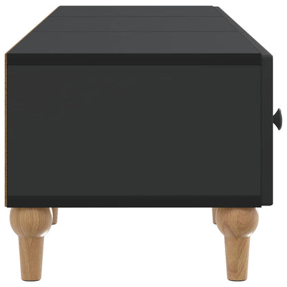 vidaXL TV Cabinet with Drawer Black 147 x 34.5 x 30 cm Engineered Wood