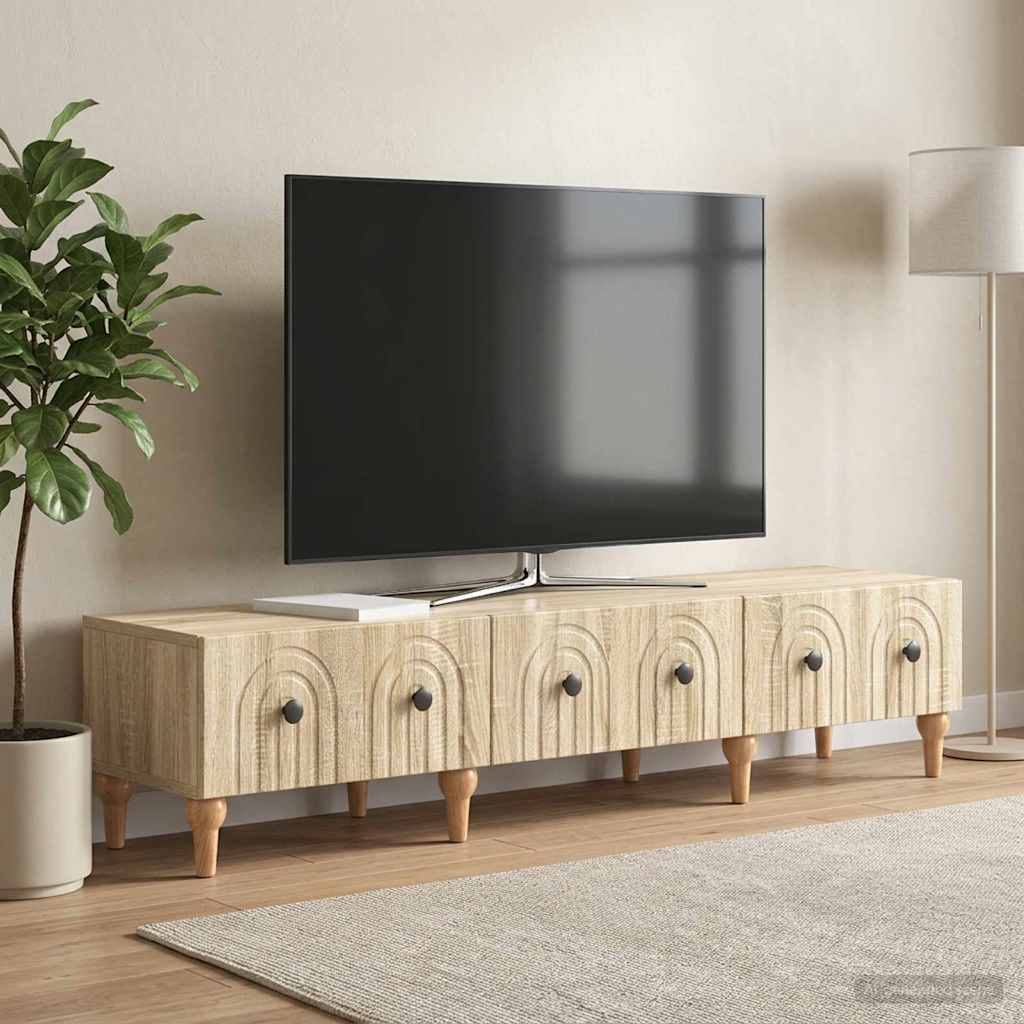 vidaXL TV Cabinet Sonoma Oak 147 x 34.5 x 30 cm Engineered Wood