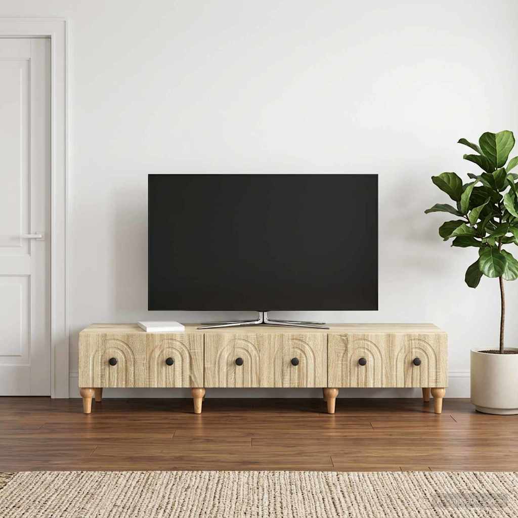 vidaXL TV Cabinet Sonoma Oak 147 x 34.5 x 30 cm Engineered Wood
