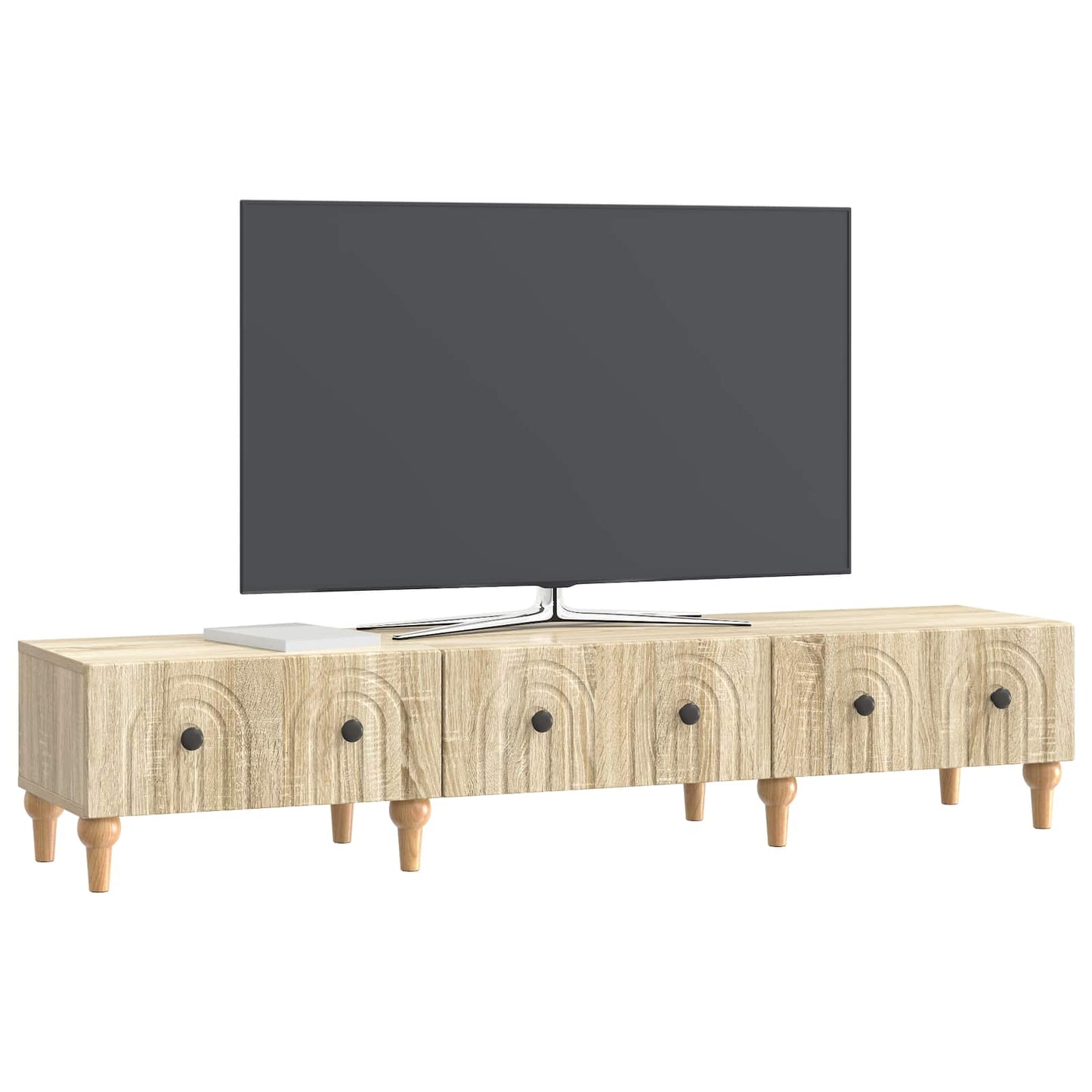vidaXL TV Cabinet Sonoma Oak 147 x 34.5 x 30 cm Engineered Wood