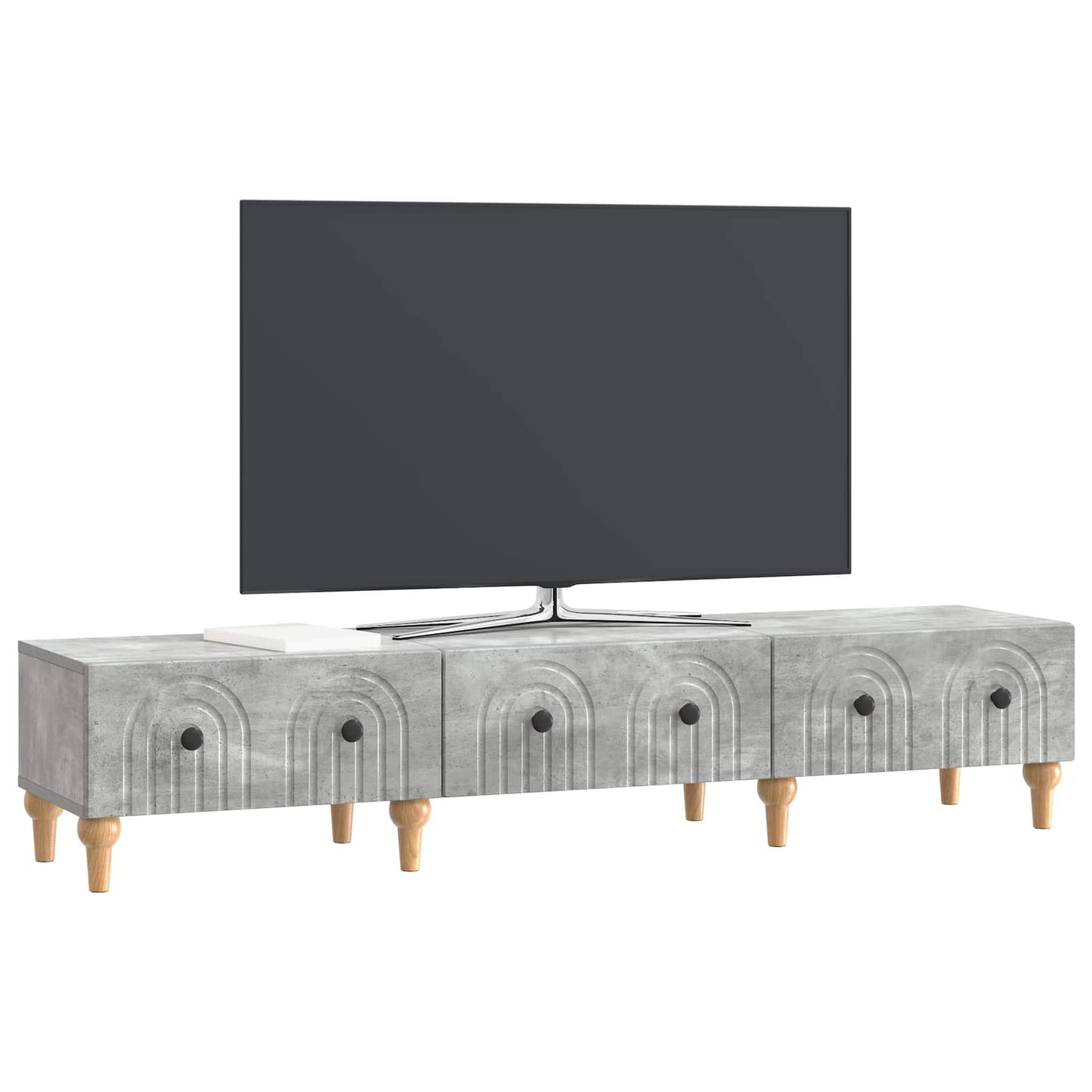 vidaXL TV Cabinet Concrete Grey 147 x 34.5 x 30 cm Engineered Wood