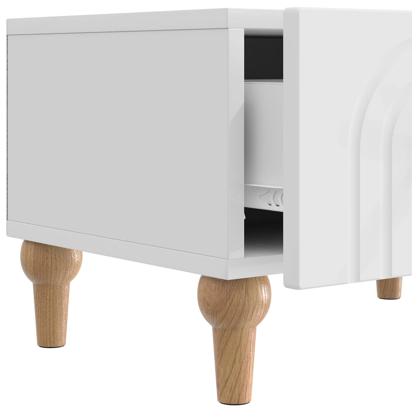 vidaXL TV Cabinet High Gloss White 147 x 34.5 x 30 cm Engineered Wood