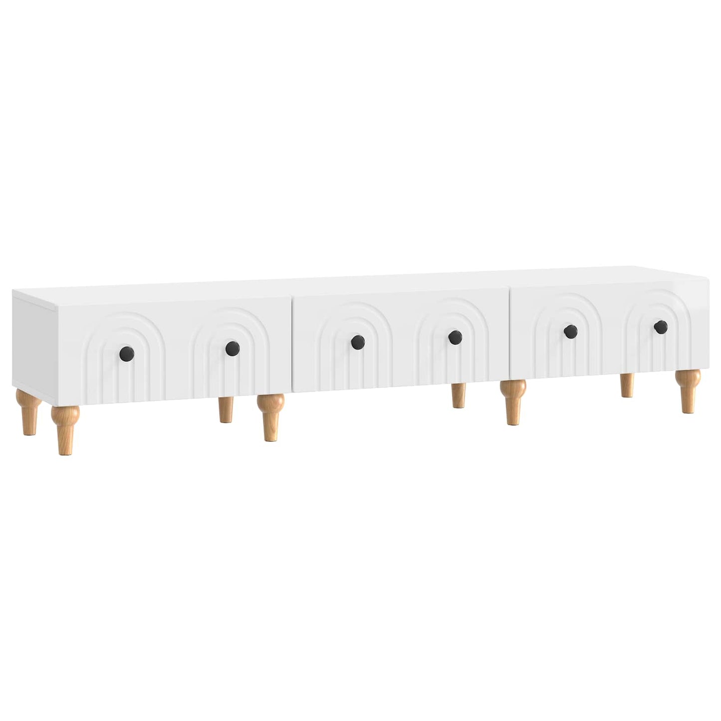 vidaXL TV Cabinet High Gloss White 147 x 34.5 x 30 cm Engineered Wood