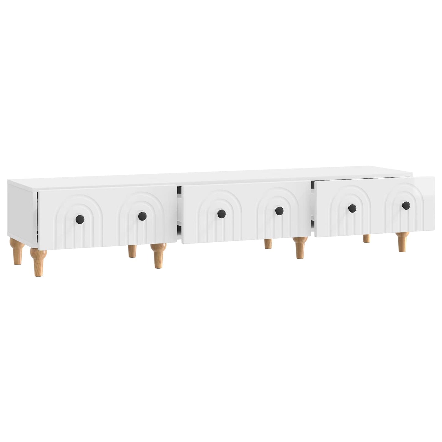 vidaXL TV Cabinet High Gloss White 147 x 34.5 x 30 cm Engineered Wood
