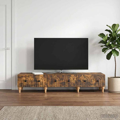 vidaXL TV Cabinet Smoked Oak 147 x 34.5 x 30 cm Engineered Wood
