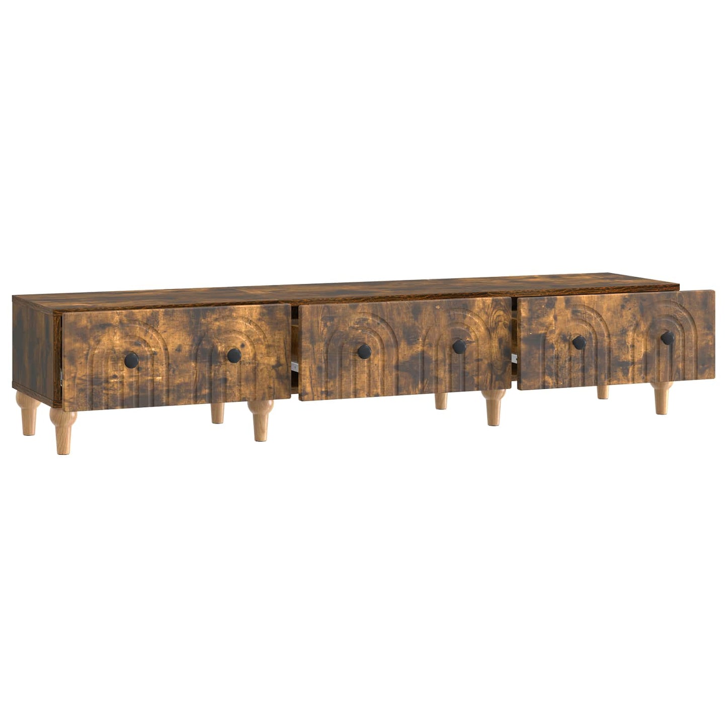 vidaXL TV Cabinet Smoked Oak 147 x 34.5 x 30 cm Engineered Wood