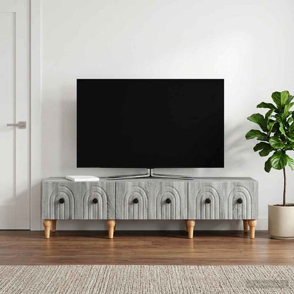 vidaXL TV Cabinet Grey Sonoma 147 x 34.5 x 30 cm Engineered Wood