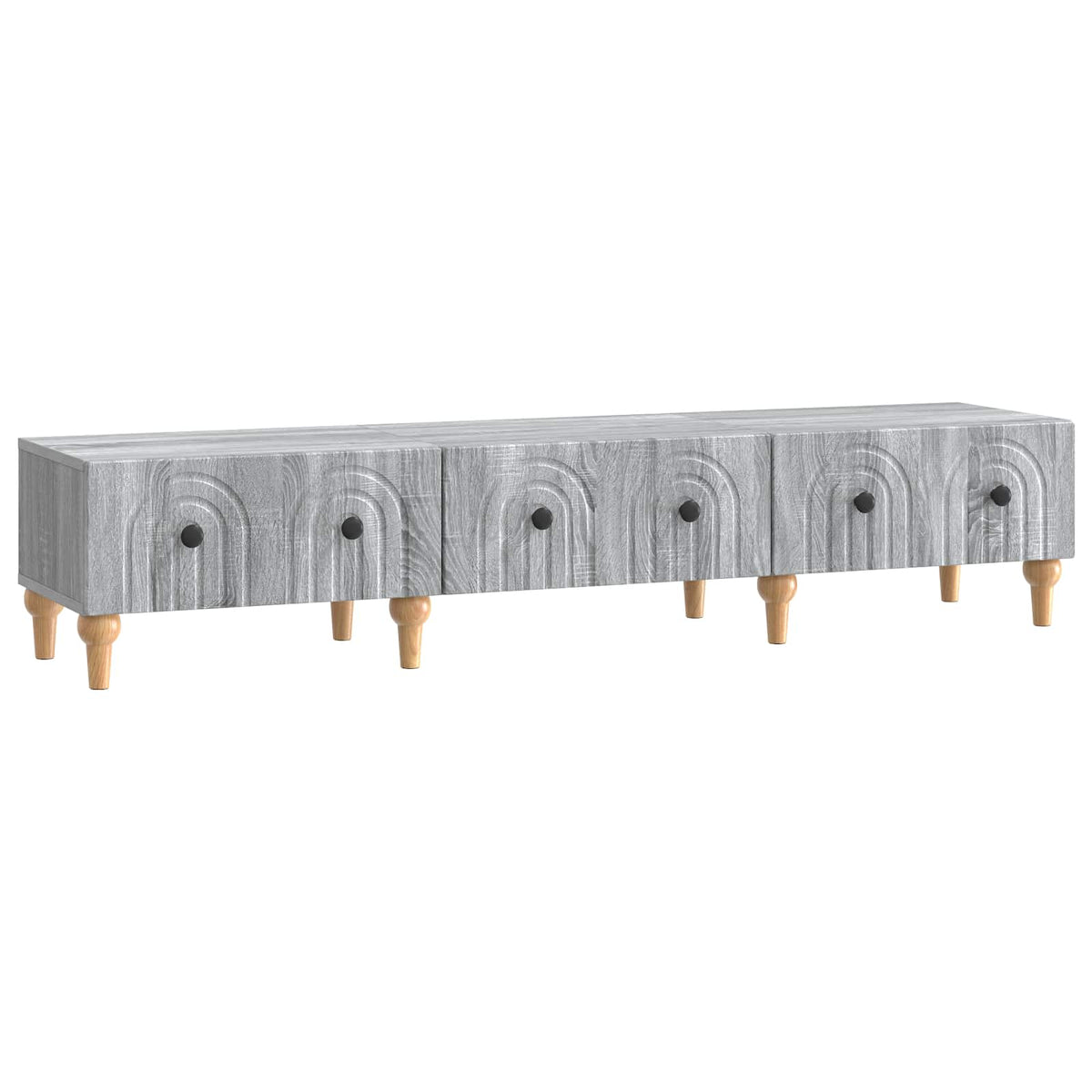 vidaXL TV Cabinet Grey Sonoma 147 x 34.5 x 30 cm Engineered Wood