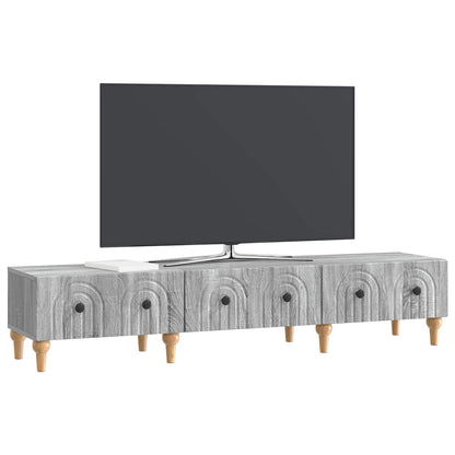 vidaXL TV Cabinet Grey Sonoma 147 x 34.5 x 30 cm Engineered Wood
