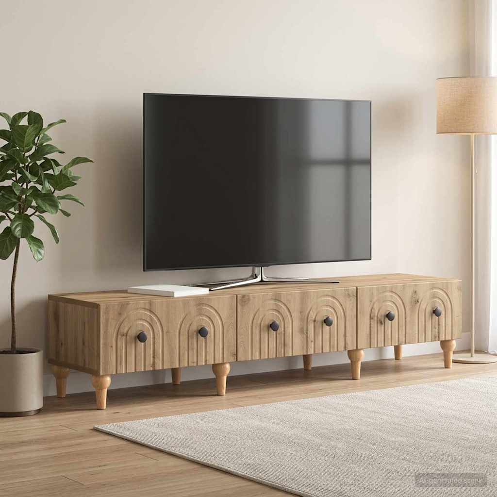 vidaXL TV Cabinet 147 x 34.5 x 30 cm Artisan Oak Engineered Wood
