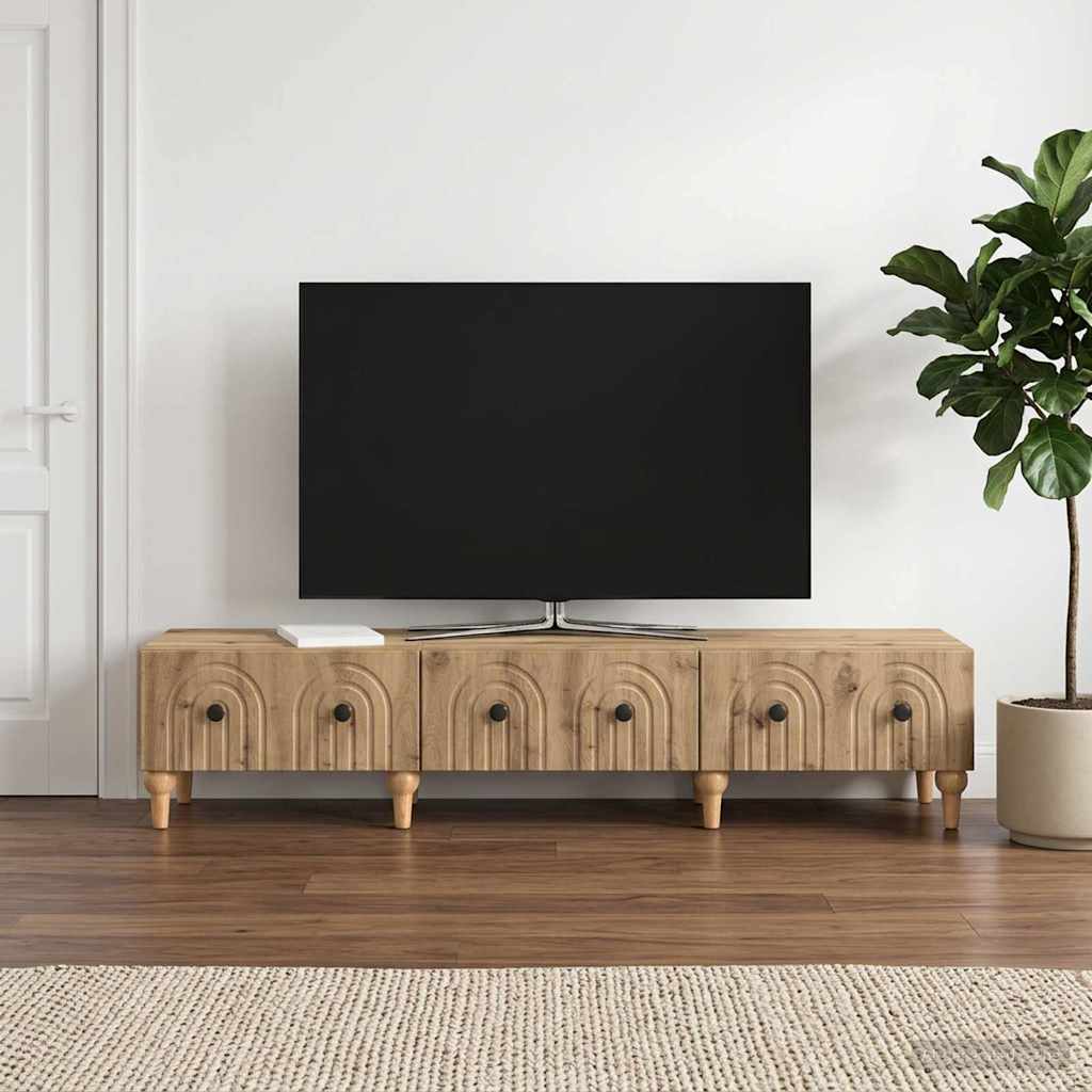 vidaXL TV Cabinet 147 x 34.5 x 30 cm Artisan Oak Engineered Wood