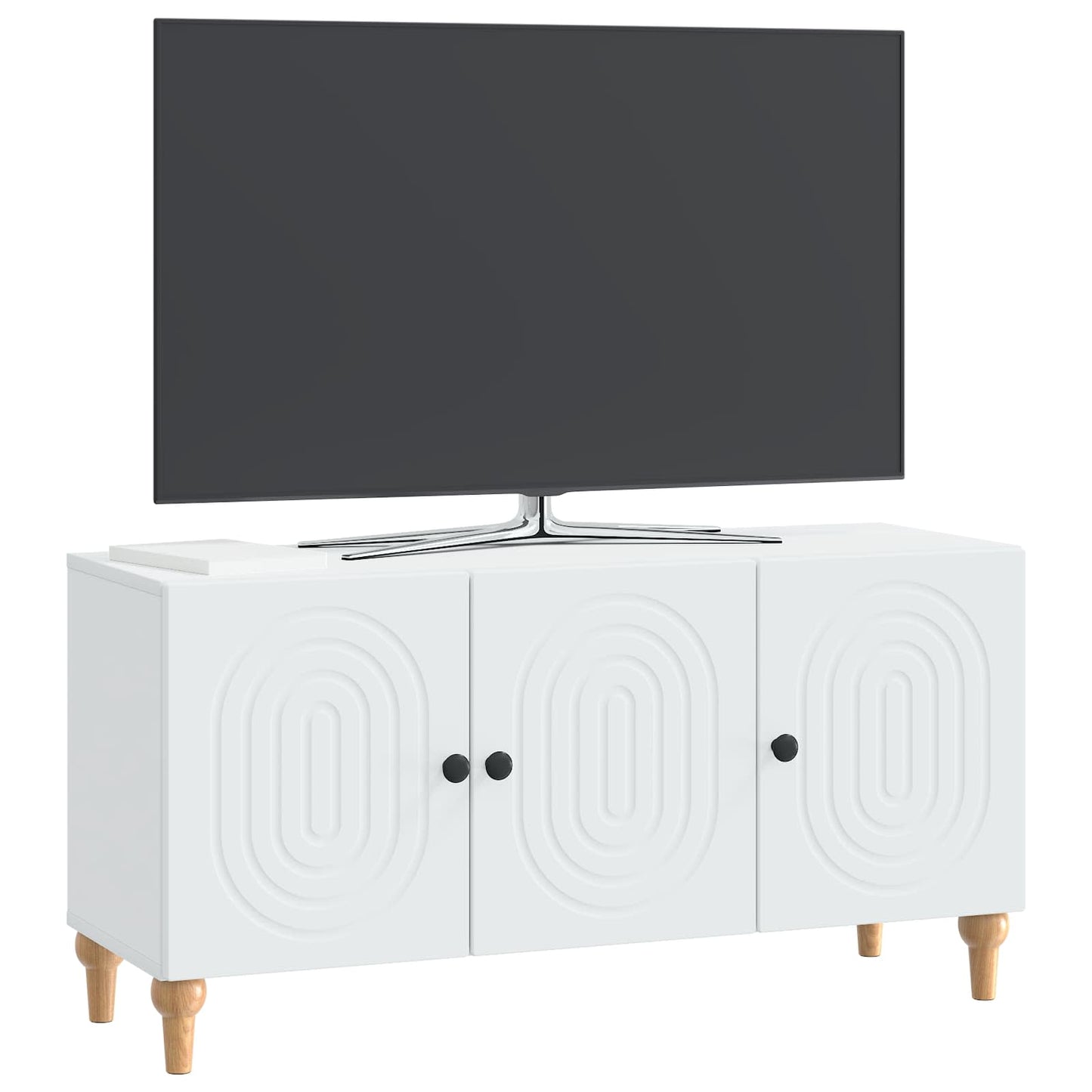 vidaXL TV Cabinet White 99 x 34.5 x 50 cm Engineered Wood