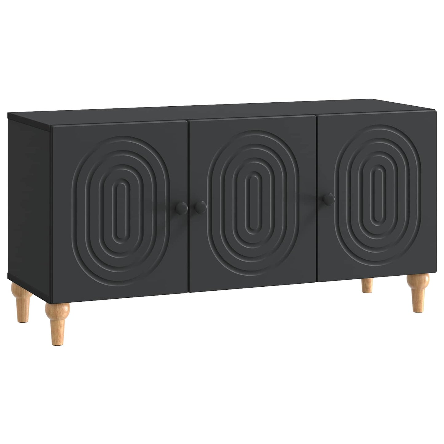 vidaXL TV Cabinet 99 x 34.5 x 50 cm Black Engineered Wood