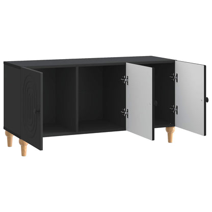 vidaXL TV Cabinet 99 x 34.5 x 50 cm Black Engineered Wood