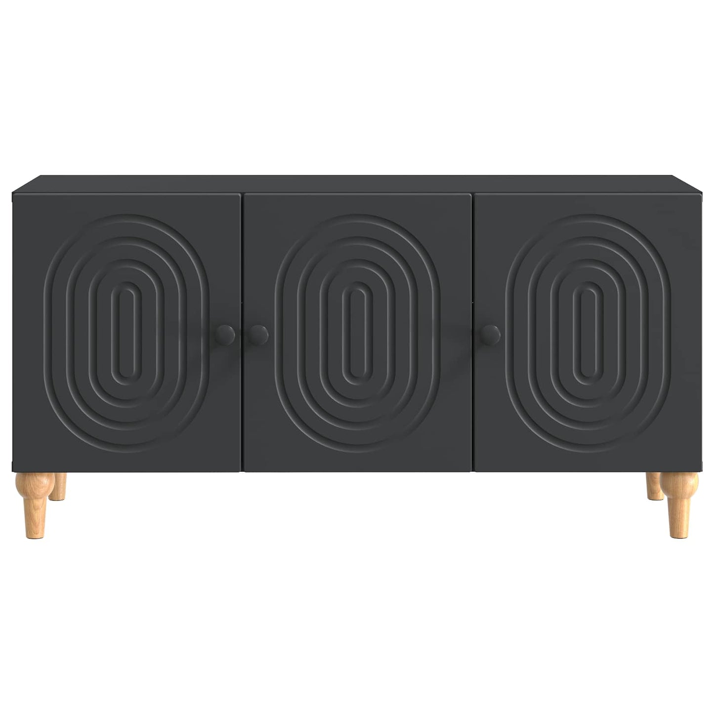 vidaXL TV Cabinet 99 x 34.5 x 50 cm Black Engineered Wood