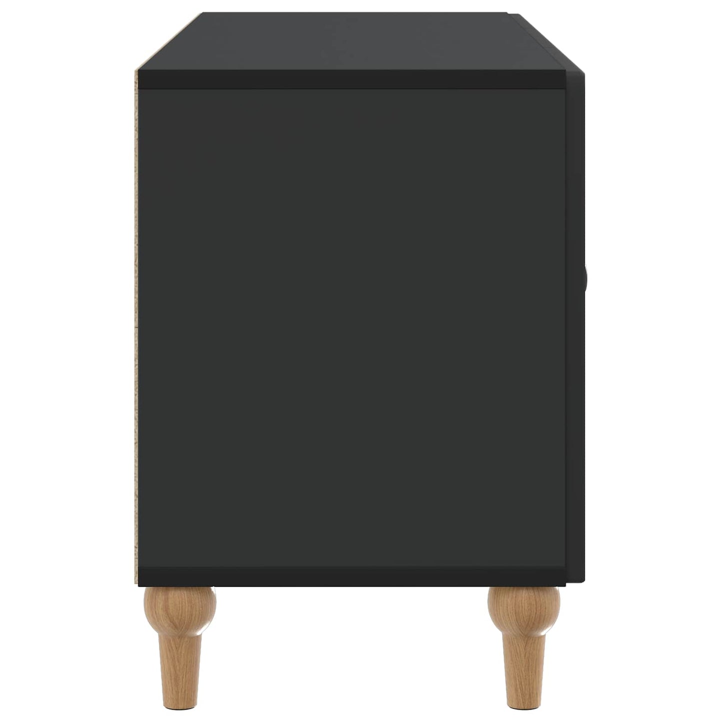vidaXL TV Cabinet 99 x 34.5 x 50 cm Black Engineered Wood
