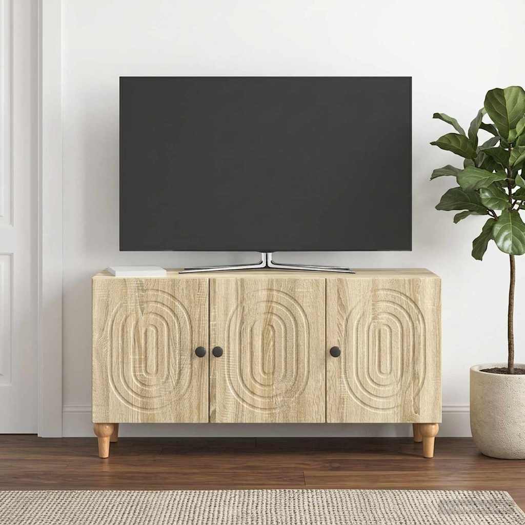 vidaXL TV Cabinet Sonoma Oak 99 x 34.5 x 50 cm Engineered Wood