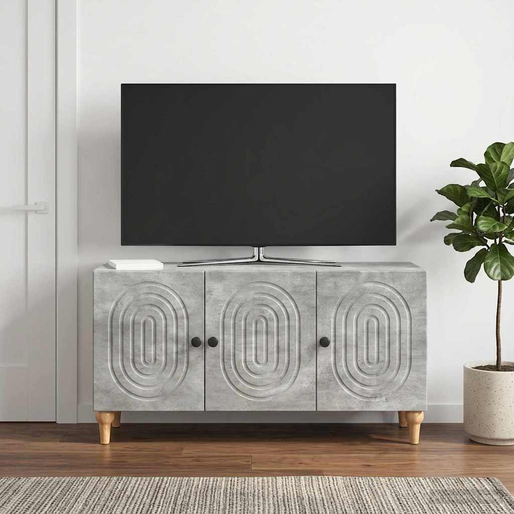 vidaXL TV Cabinet Concrete Grey 99 x 34.5 x 50 cm Engineered Wood