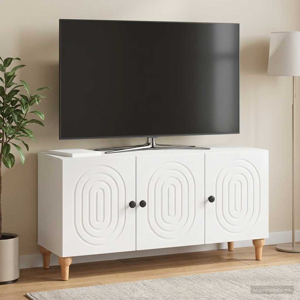 vidaXL TV Cabinet High Gloss White 99 x 34.5 x 50 cm Engineered Wood