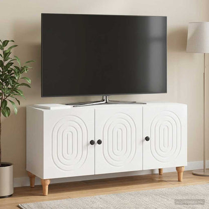 vidaXL TV Cabinet High Gloss White 99 x 34.5 x 50 cm Engineered Wood