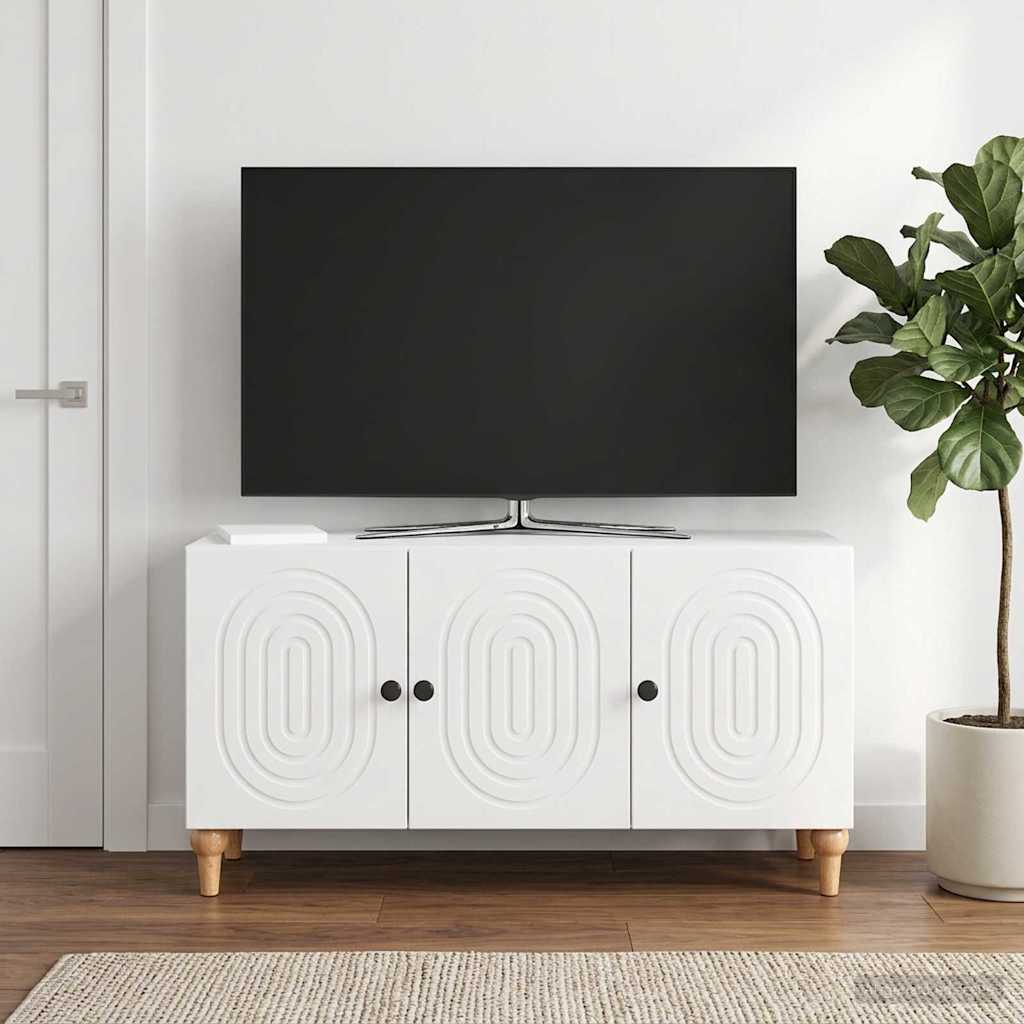 vidaXL TV Cabinet High Gloss White 99 x 34.5 x 50 cm Engineered Wood