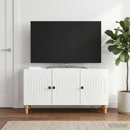 vidaXL TV Cabinet High Gloss White 99 x 34.5 x 50 cm Engineered Wood