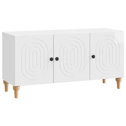 vidaXL TV Cabinet High Gloss White 99 x 34.5 x 50 cm Engineered Wood