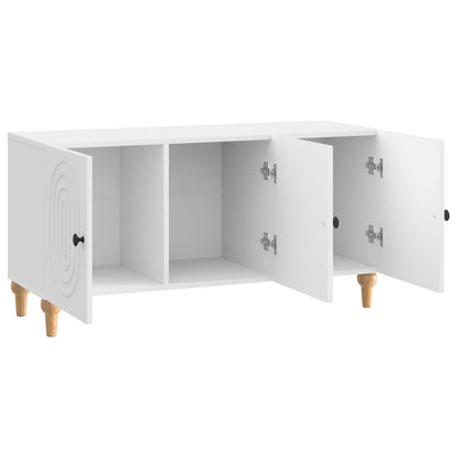 vidaXL TV Cabinet High Gloss White 99 x 34.5 x 50 cm Engineered Wood