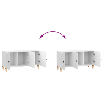 vidaXL TV Cabinet High Gloss White 99 x 34.5 x 50 cm Engineered Wood