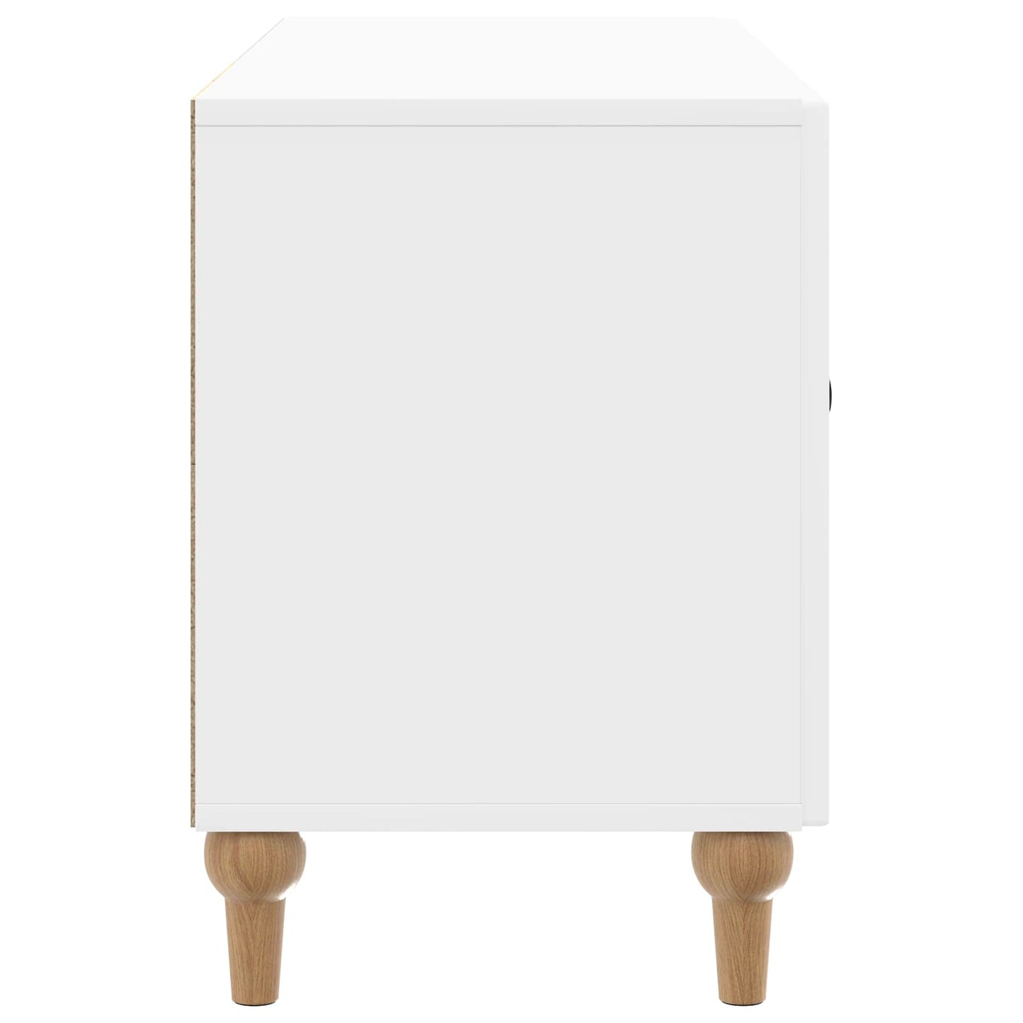 vidaXL TV Cabinet High Gloss White 99 x 34.5 x 50 cm Engineered Wood