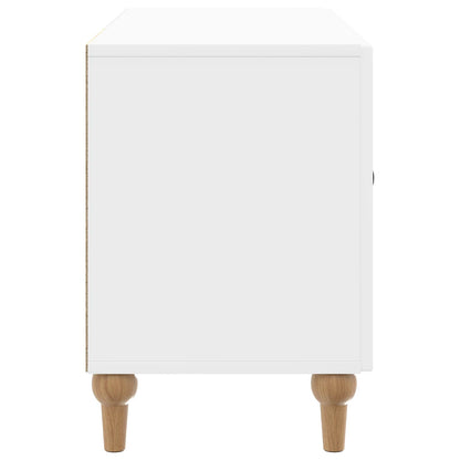 vidaXL TV Cabinet High Gloss White 99 x 34.5 x 50 cm Engineered Wood