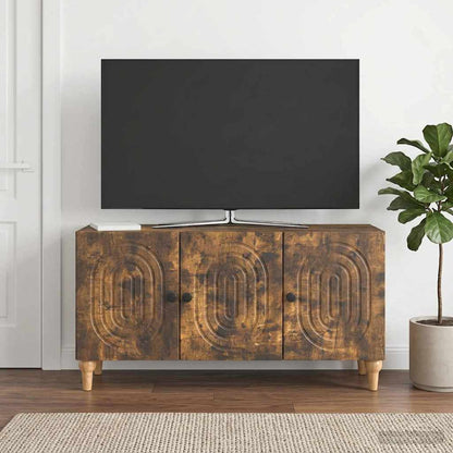 vidaXL TV Cabinet Smoked Oak 99 x 34.5 x 50 cm Engineered Wood