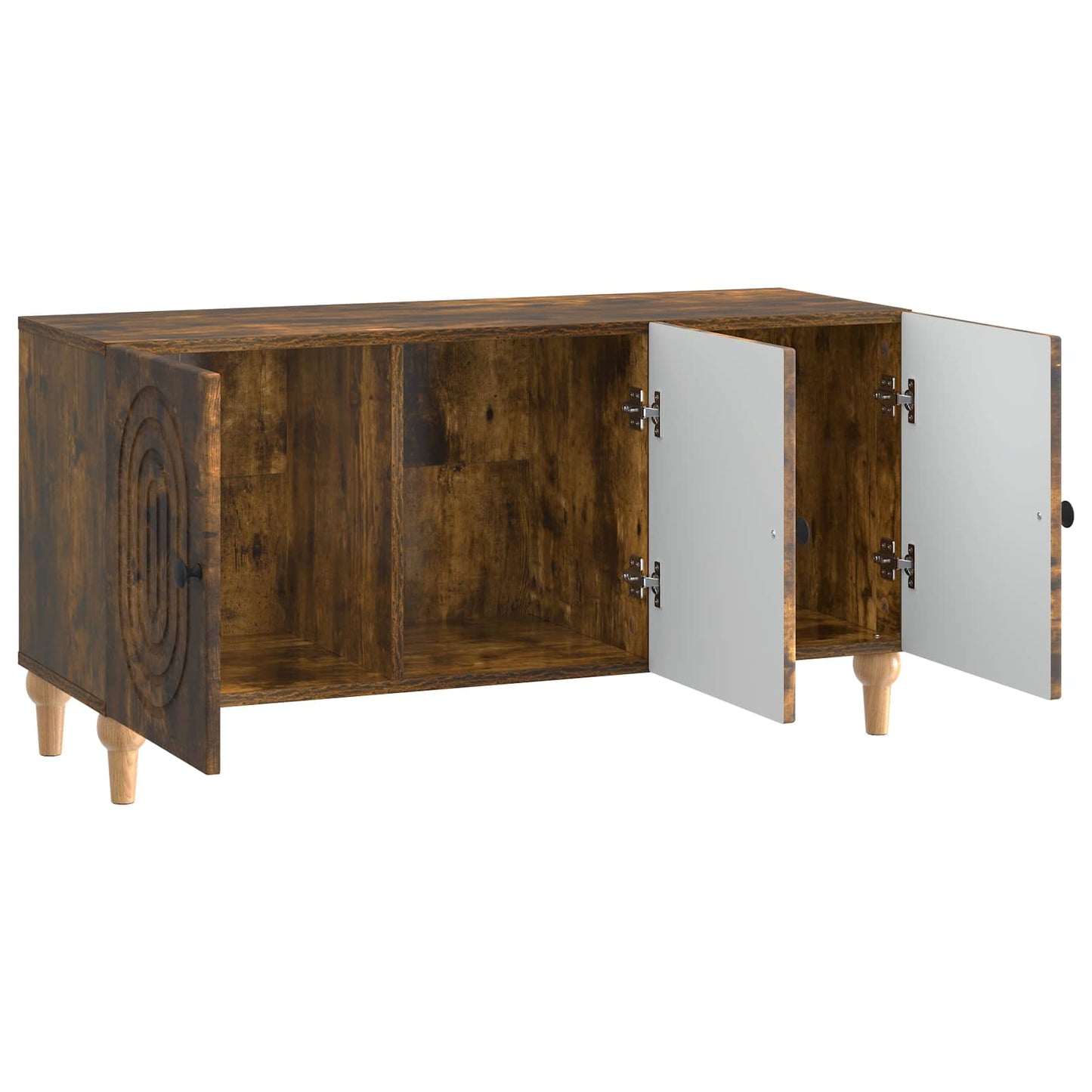 vidaXL TV Cabinet Smoked Oak 99 x 34.5 x 50 cm Engineered Wood