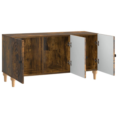 vidaXL TV Cabinet Smoked Oak 99 x 34.5 x 50 cm Engineered Wood