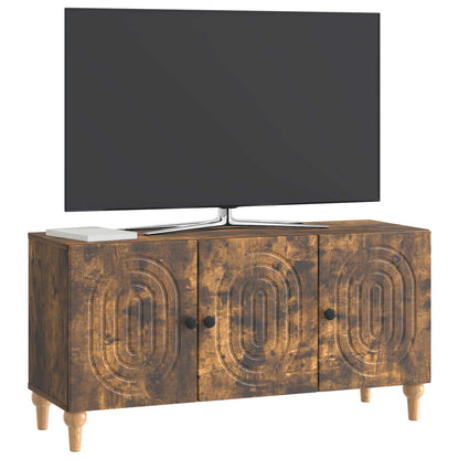 vidaXL TV Cabinet Smoked Oak 99 x 34.5 x 50 cm Engineered Wood