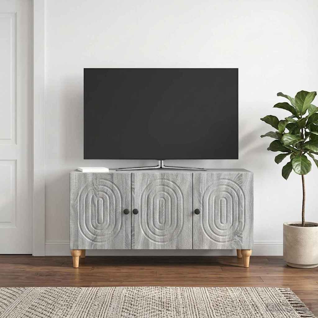 vidaXL TV Cabinet Grey Sonoma 99 x 34.5 x 50 cm Engineered Wood
