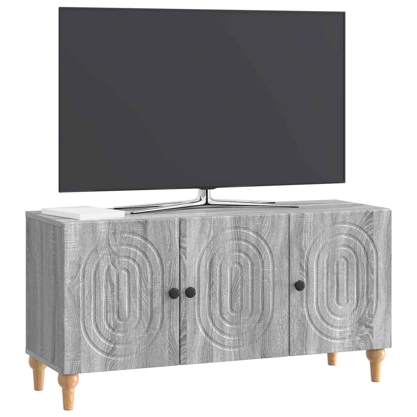 vidaXL TV Cabinet Grey Sonoma 99 x 34.5 x 50 cm Engineered Wood