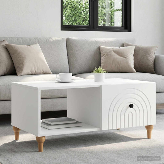 vidaXL Coffee Table White 90 x 50 x 40 cm Engineered Wood