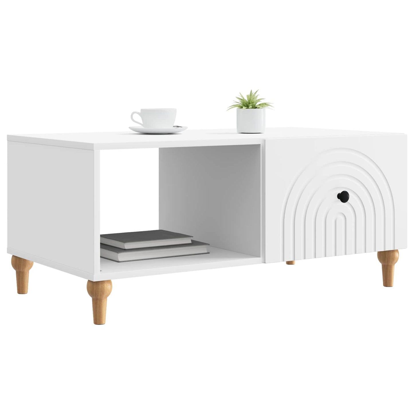 vidaXL Coffee Table White 90 x 50 x 40 cm Engineered Wood