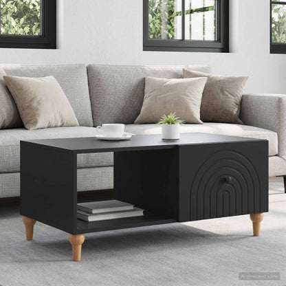 vidaXL Coffee Table Black 90 x 50 x 40 cm Engineered Wood