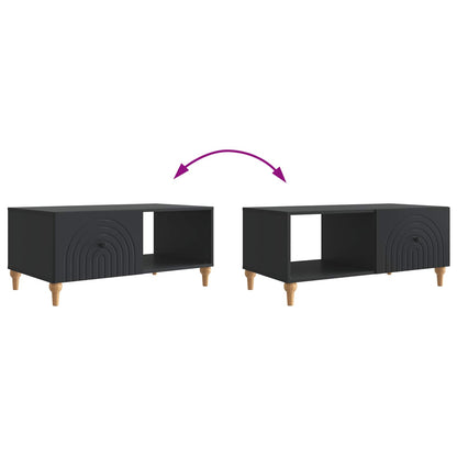 vidaXL Coffee Table Black 90 x 50 x 40 cm Engineered Wood