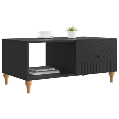 vidaXL Coffee Table Black 90 x 50 x 40 cm Engineered Wood