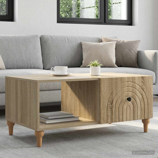 vidaXL Coffee Table Sonoma Oak 90 x 50 x 40 cm Engineered Wood