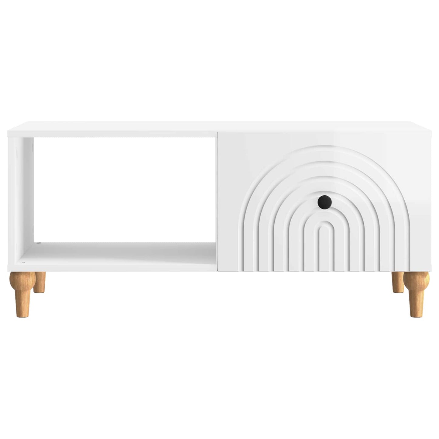 vidaXL Coffee Table High Gloss White 90 x 50 x 40 cm Engineered Wood